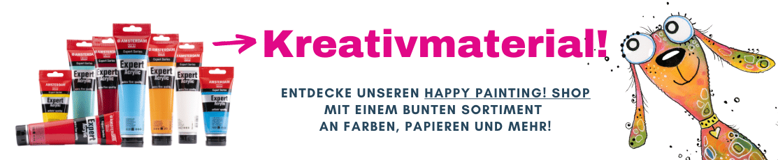 Kreativmaterial im Happy Painting Shop