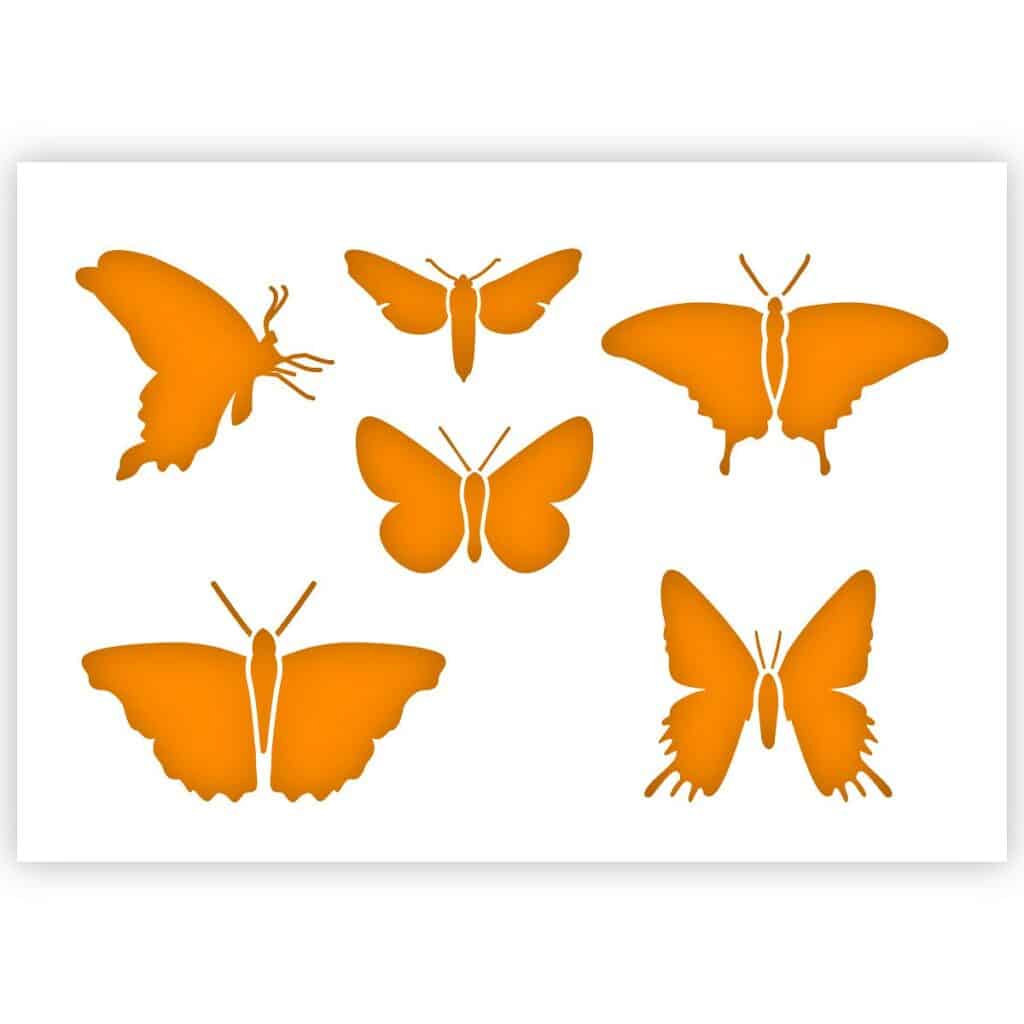 Schablone mit Schmetterlingen