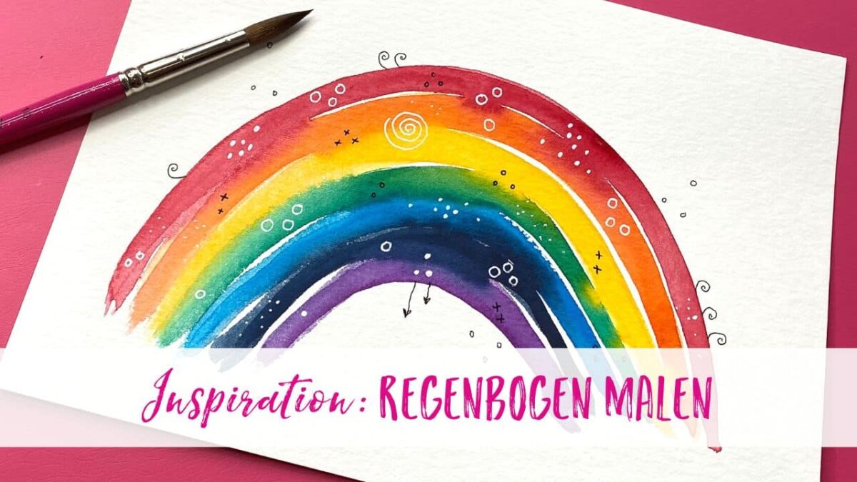 Regenbogen malen: Anleitung für fröhliche Regenbogen Bilder