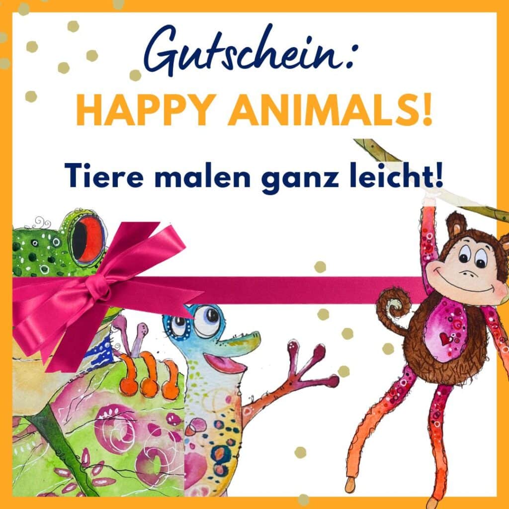 Happy Animals Malkurs Gutschein